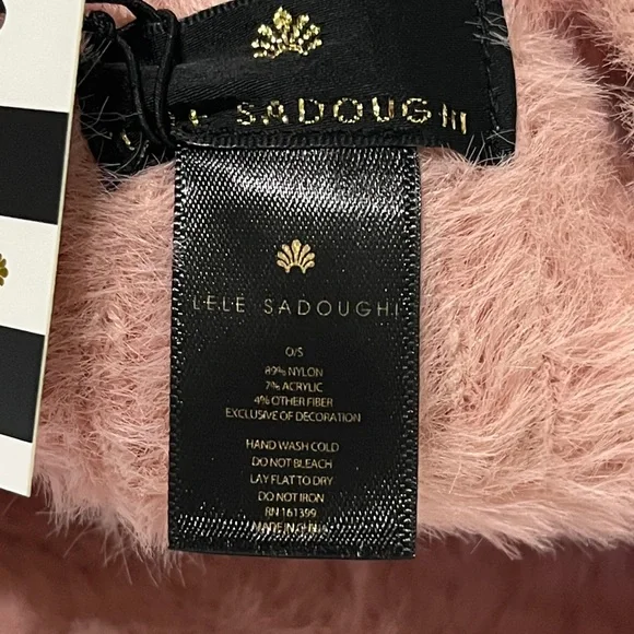 Lele Sadoughi Faux Angora Knit Beret Hat Dusty Rose Pink NWT - Picture 6 of 8